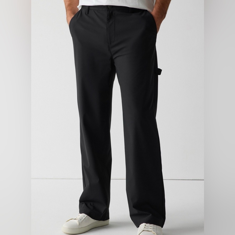 Men's Black Fabletics ‘The Don’ Baggy carpenter pants